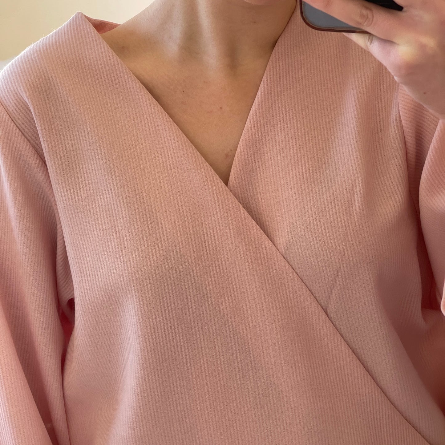 Pink Wrap Blouse