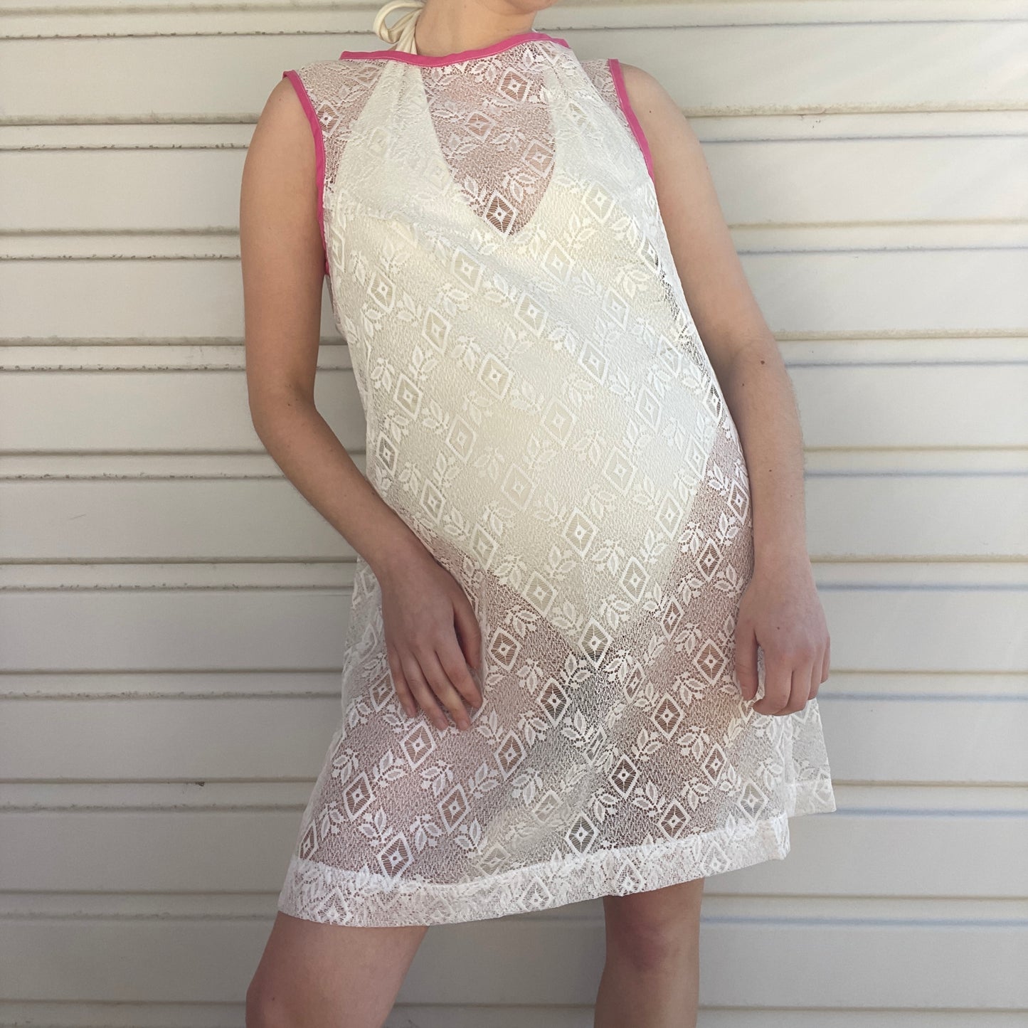 Lace shift dress