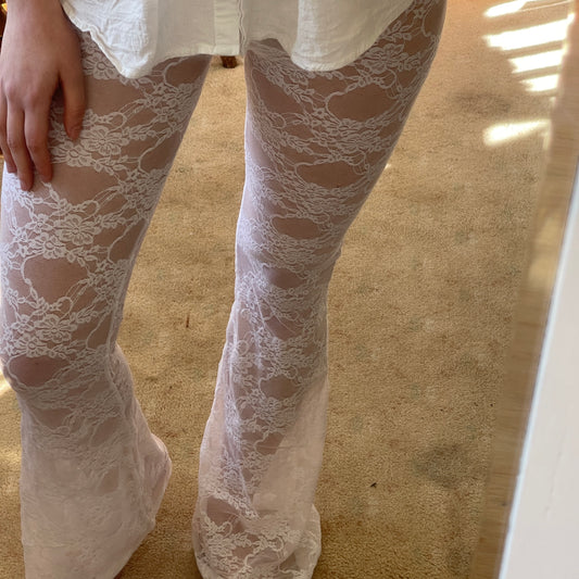 White Lace Pants