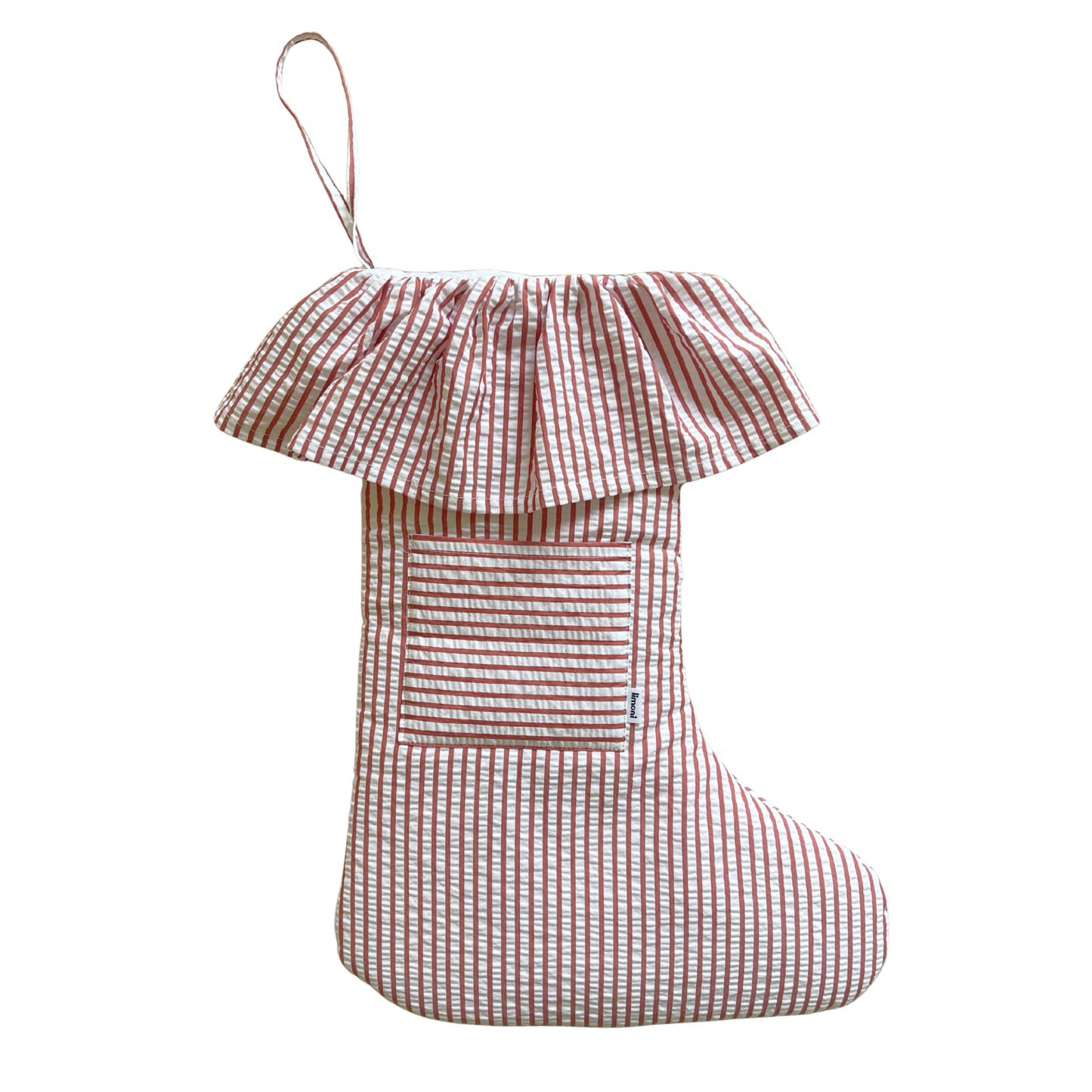 Ruffle Christmas Stocking - Red Striped